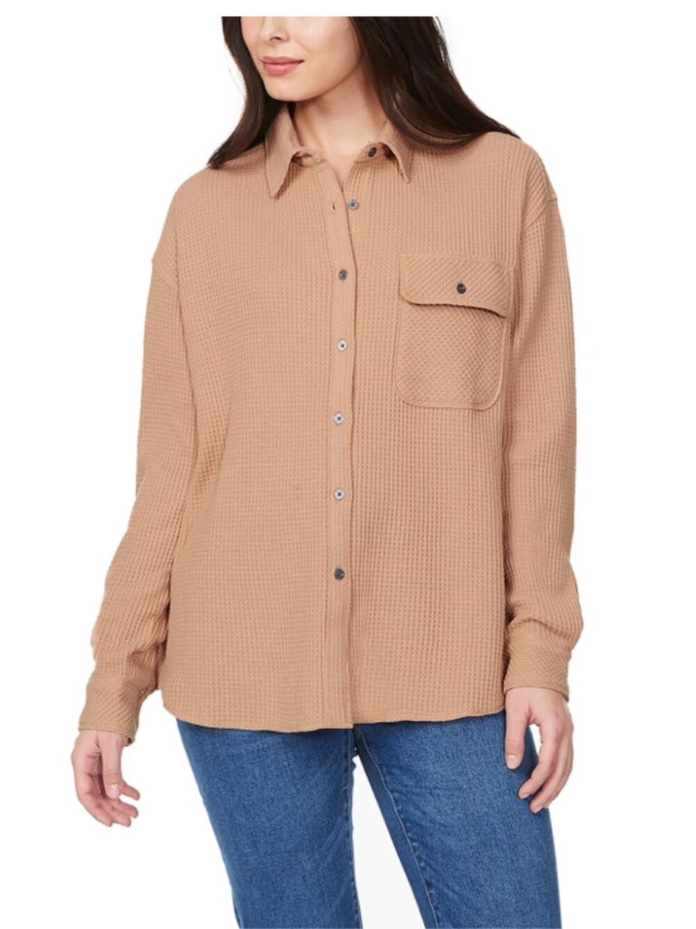 Buffalo Women's Waffle Button-Down Top